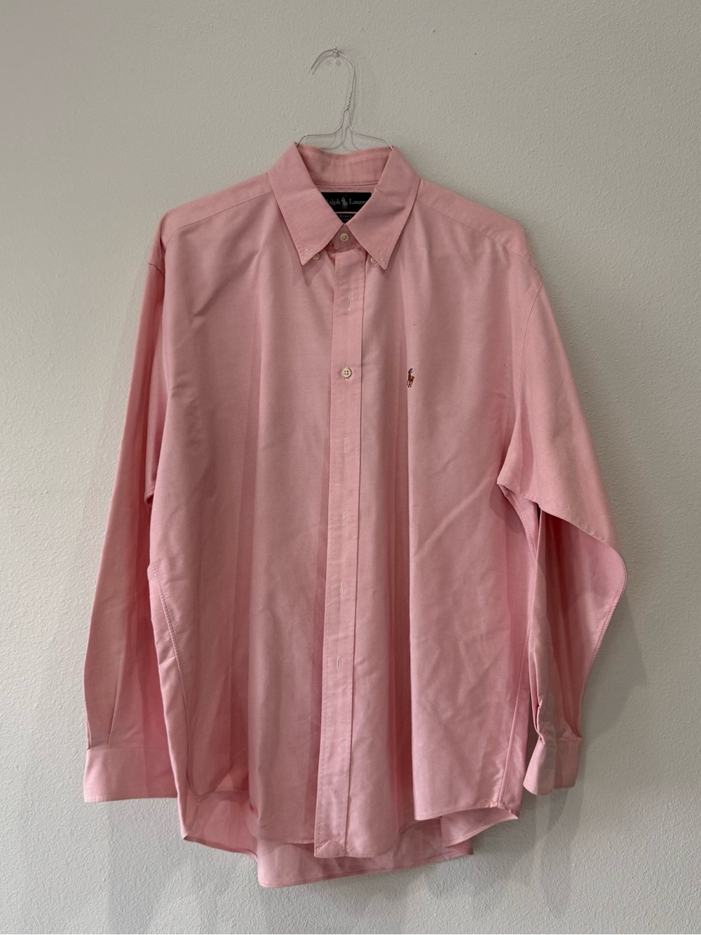 Ralph Lauren Light Pink Men's Button-Down Dress Shirt 100% cotton